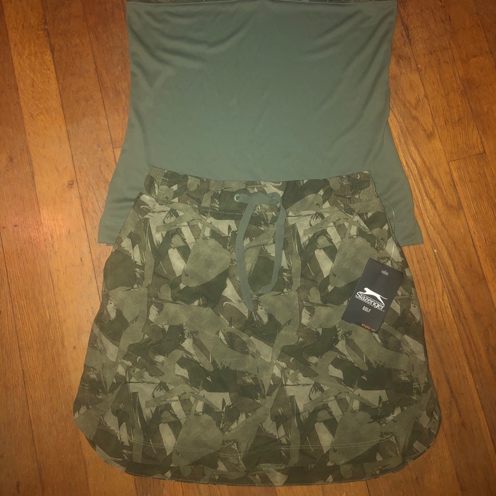 Slazenger camo green golf skirt